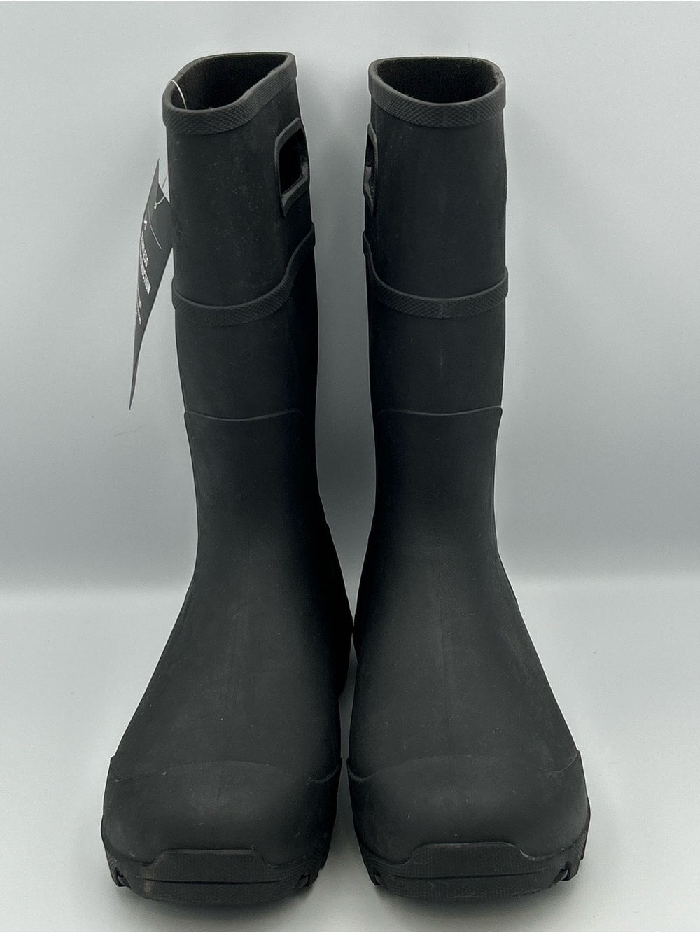 Bogs Essential Tall Boots Youth Size 2 Matte Black Rubber Rain Winter Pull On